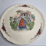 Presentation dish, Sarreguemines, Obernai, Décor Henri Loux, 35 cm