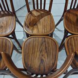 Suite de 6 chaises de bistrot Baumann années 1930