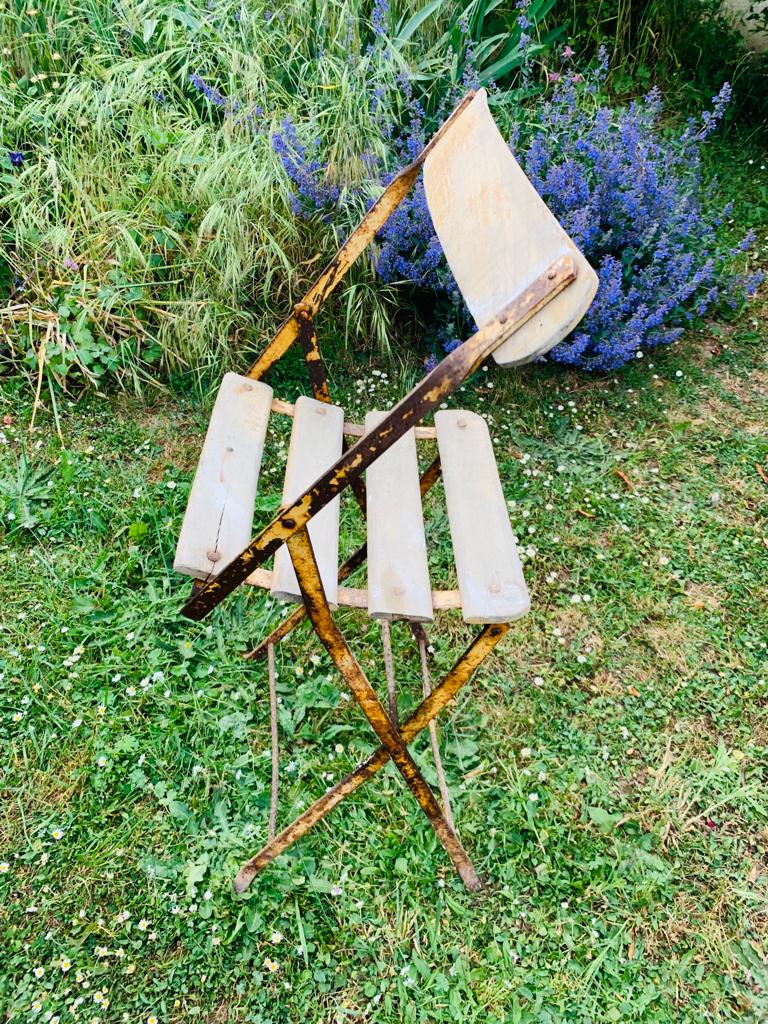 Set of 4 folding garden chairs