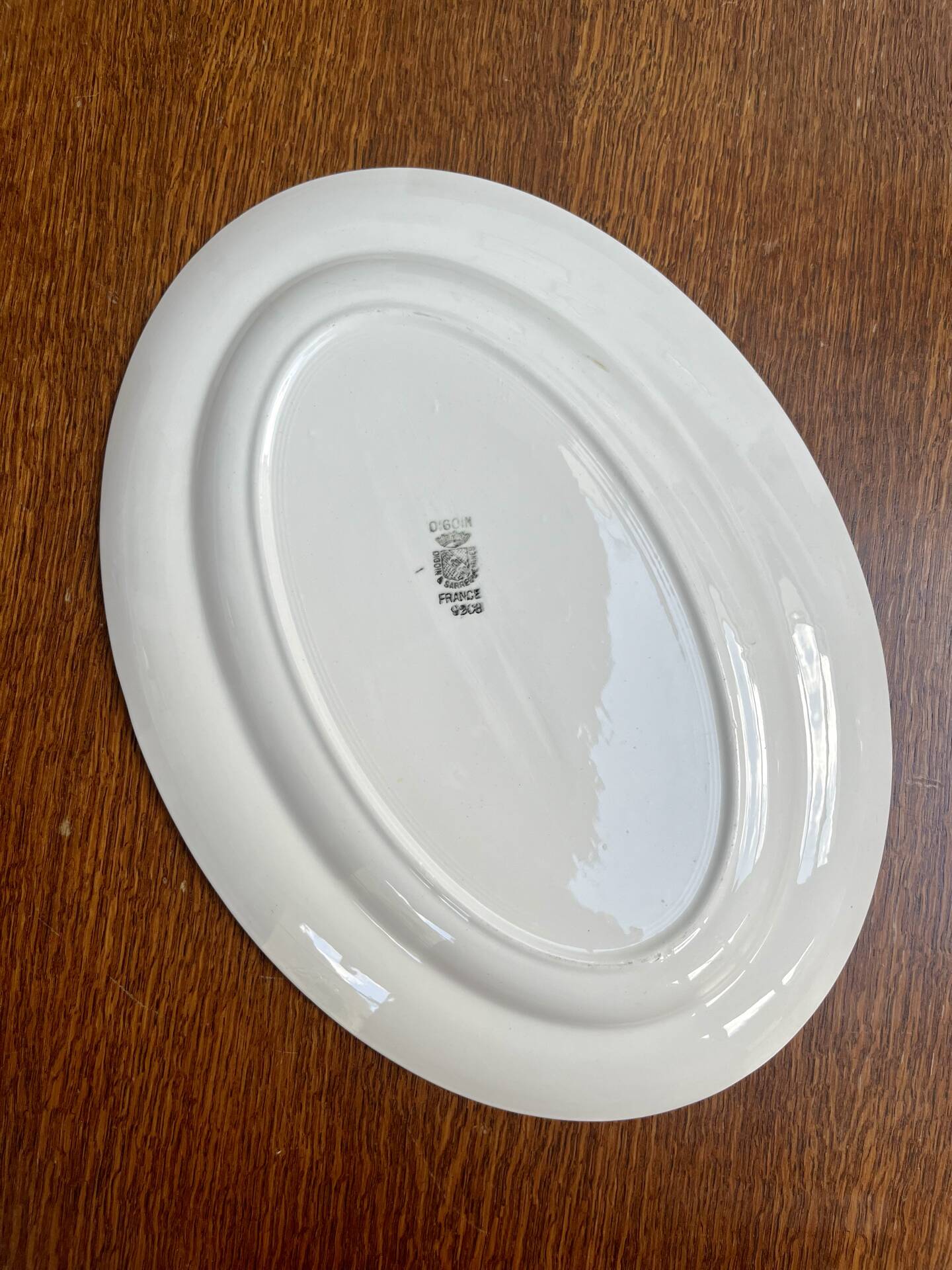 Lot de 2 plats ovales Digoin Sarreguemines en faïence