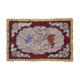 Old American Carpet Hooked handmade 55cm x 87cm 1930s, 1C458