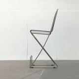 Postmodern German kitchen bar stool Kreuzschwinger by Till Behrens for Schlubach, 1980s.