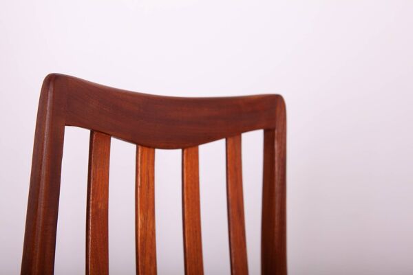 Chaises de salle à manger vintage en teck et tissu par Leslie Dandy pour G-Plan, années 1960, lot de 4