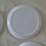 4 plates dessert flowers Arcopal lotus