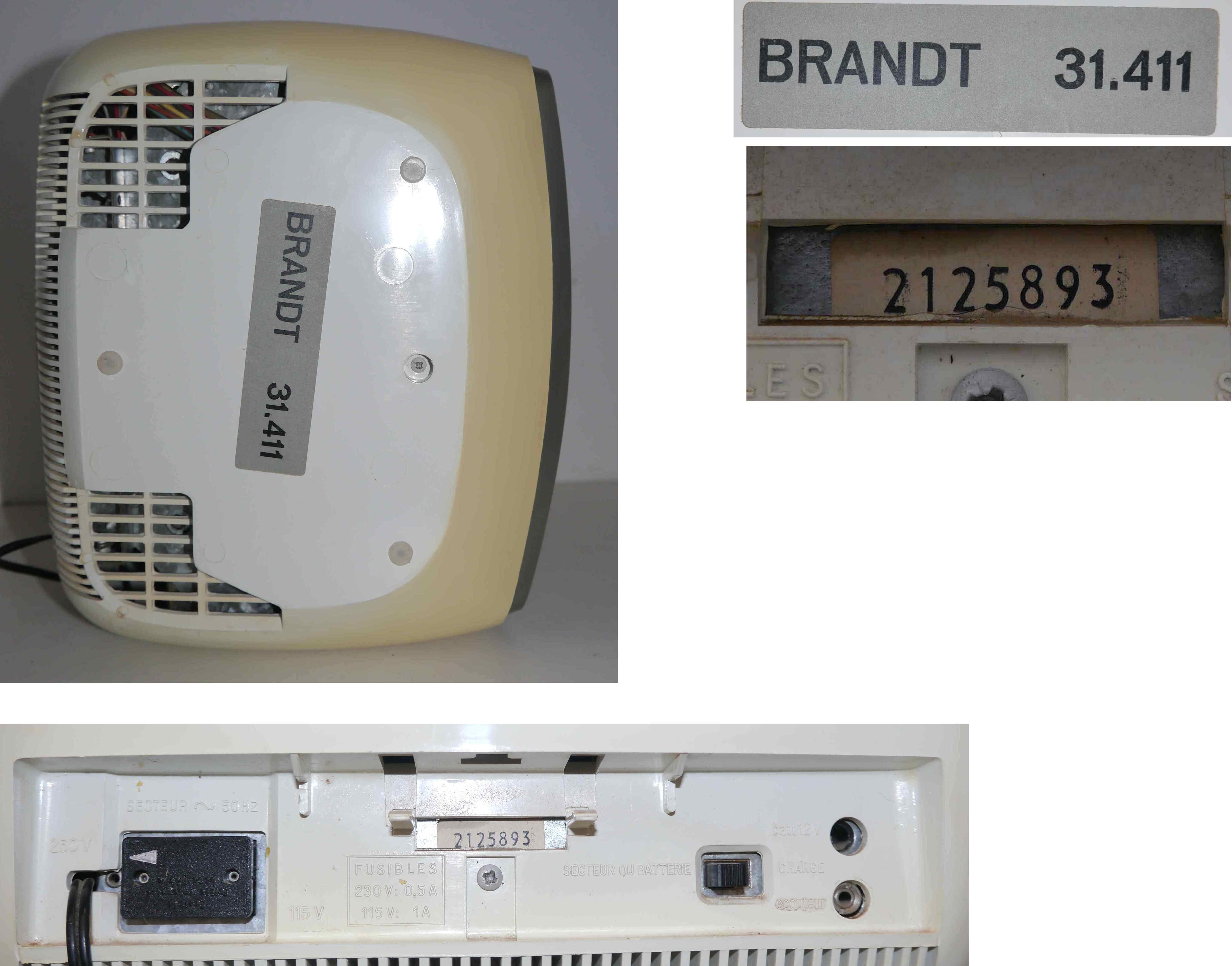 Old Brandt TV type 31.411