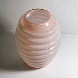 Vetrarti Pink Milk Glass Murano Vase -1970s