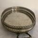 Oval metal service tray