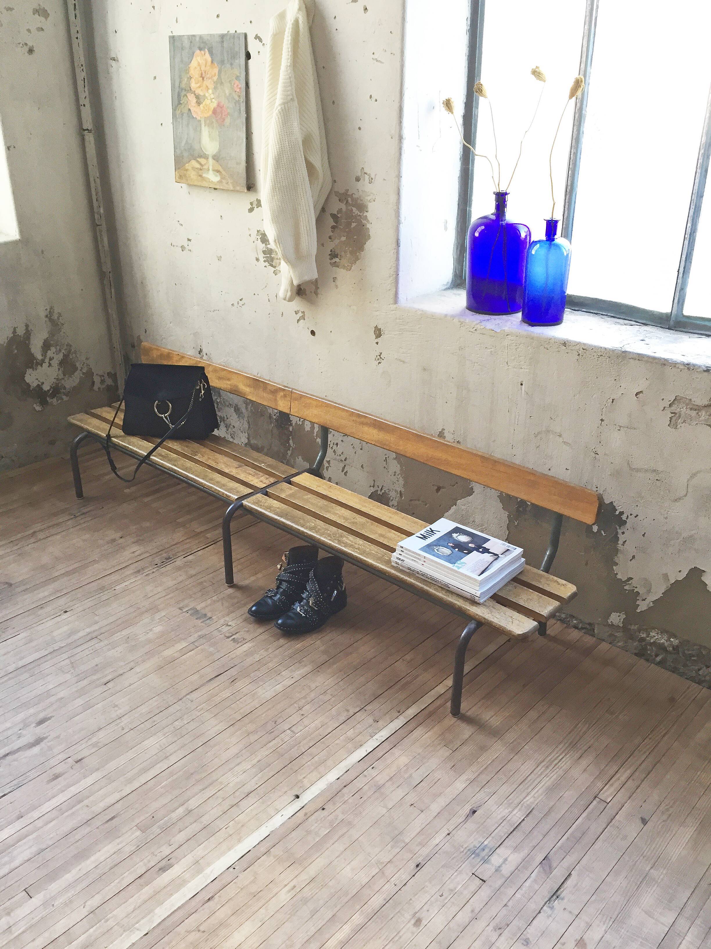 Bench school vintage 2 m