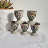 Set of 5 stoneware egg cups
