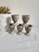 Set of 5 stoneware egg cups