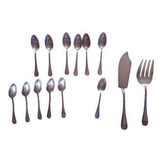 Cutlery in silvered metal, goldsmith Mondial