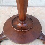 Art Nouveau period side table in walnut and marble