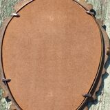 Vintage mirror in solid golden brass
