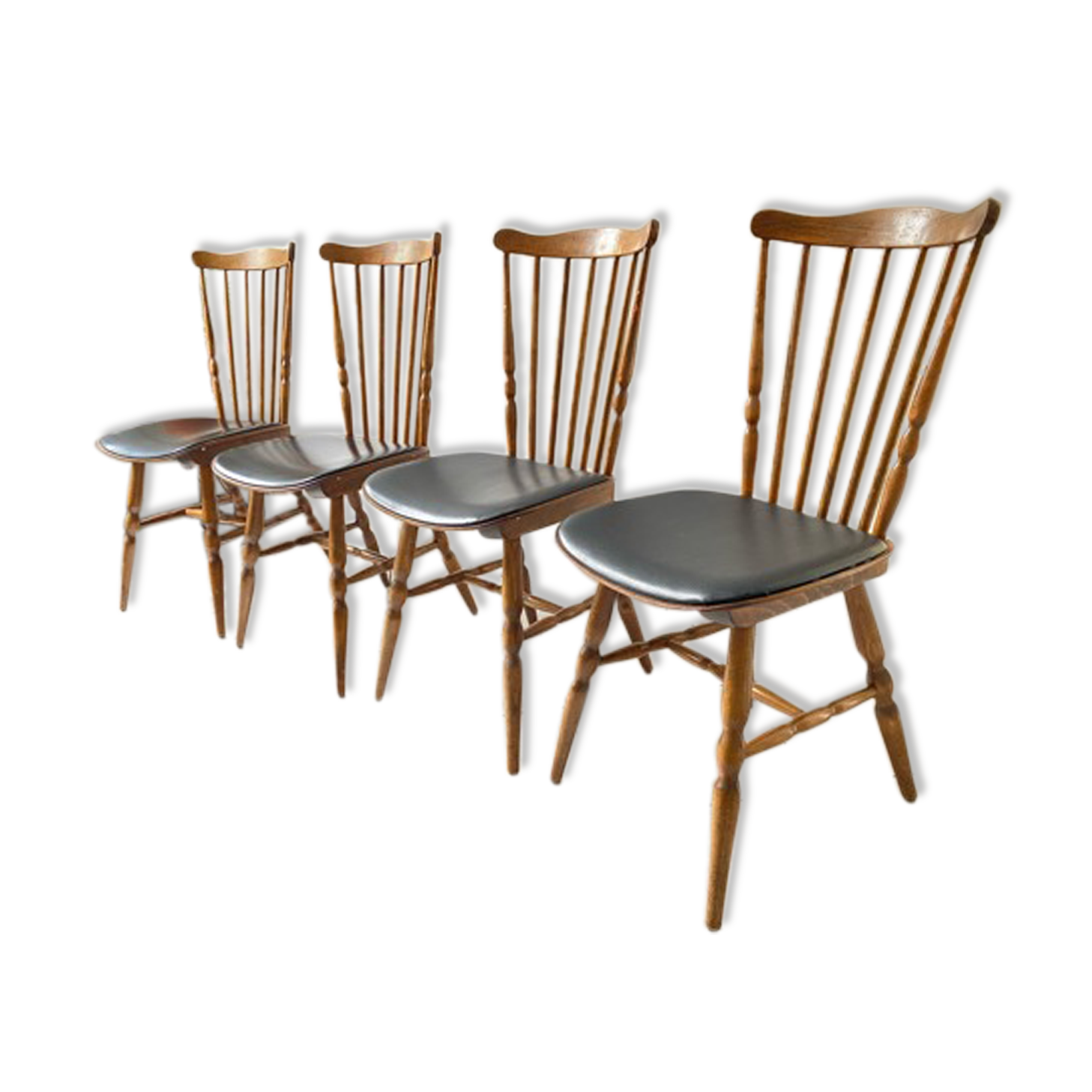 4 chairs bistro baumann tacoma boston vintage 60s