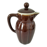 Vintage chocolate glazed stoneware teapot
