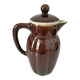 Vintage chocolate glazed stoneware teapot