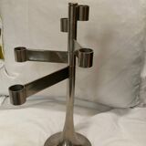 60s Scandinavian style metal candle holder
