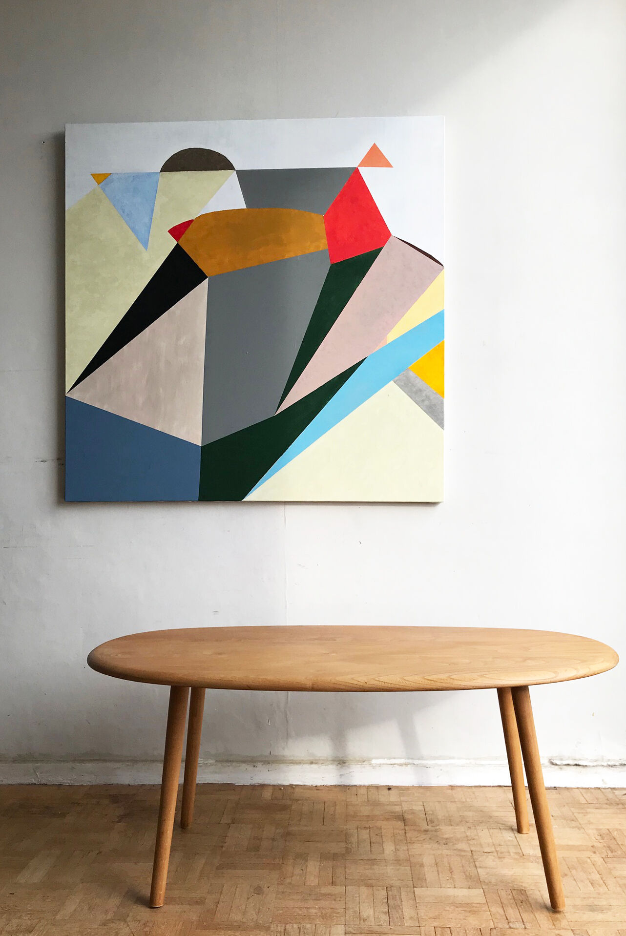 Abstract painting - Oil on canvas - 90 x 90 cm