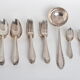 Silver metal housewife 37 pieces art nouveau