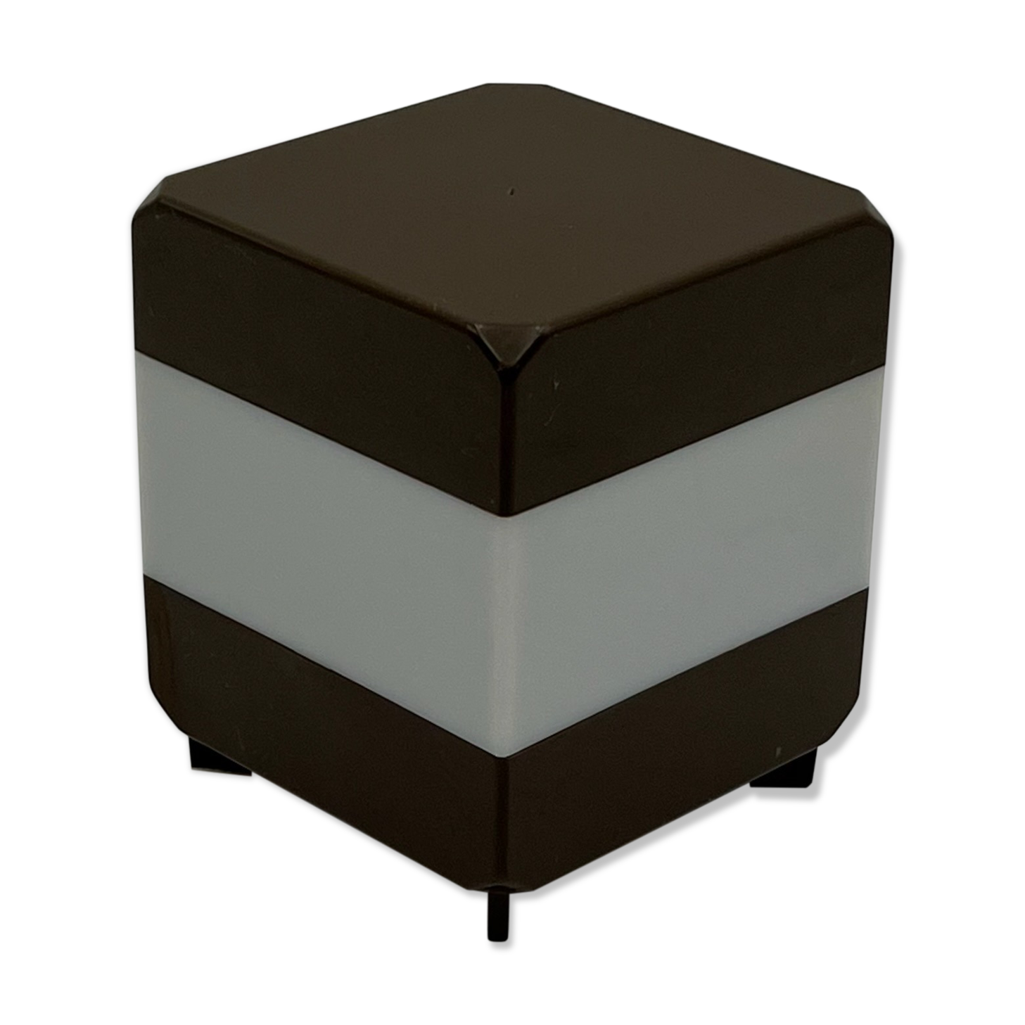 Side table lamp - space age night lamp - plastic cube nostalgic decor