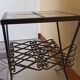 Small square coffee table in wrought iron.