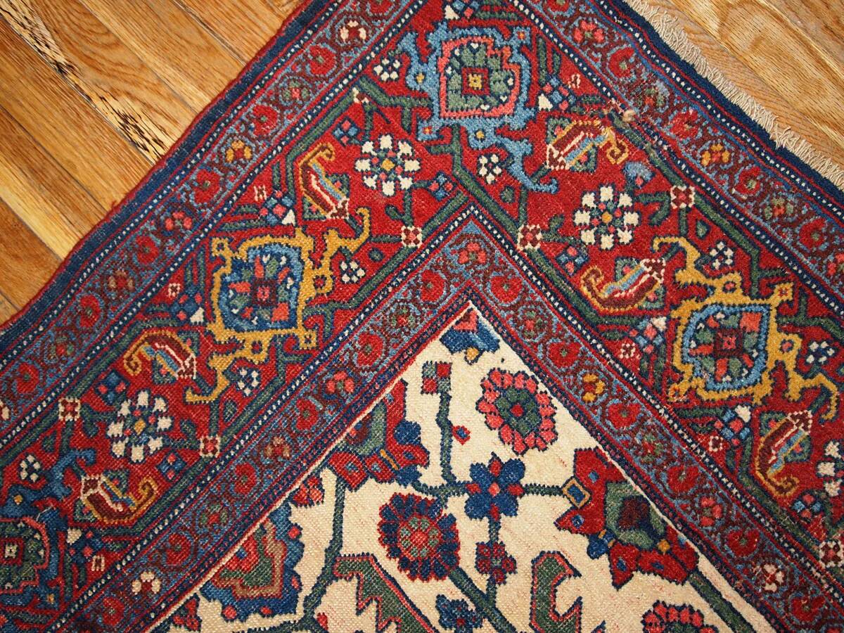 Handmade antique Persian Bidjar rug 149cm x 225cm 1880s - 1B194