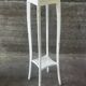 Sellette ancienne en bois peint blanc – H 110 cm