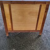 Chest of drawers of the 50s in oak compass feet 4 drawers