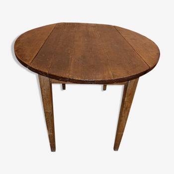 Table a abattants ovale ,milieu 19eme en chêne
