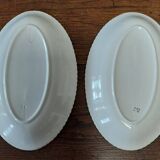Pair of Badonviller iron earthenware dishes, Amina model