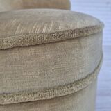 1970s, Danish 2 seater sofa, original condition, green furniture velour, beech wood legs.