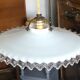 Old white creneled opaline hanging