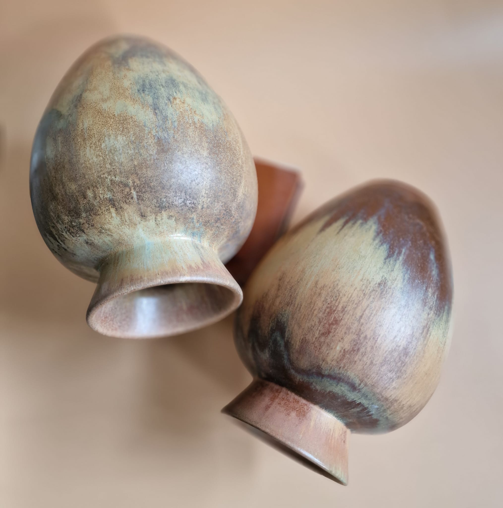 Denbac - Two vases - France - 1920-1949 - Art Deco style ceramics