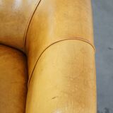 Cow leather armchair in a unique color