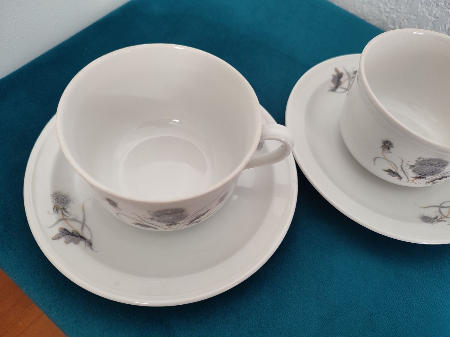 Set cups tea or coffee seltmann weiden bavaria antique thistles