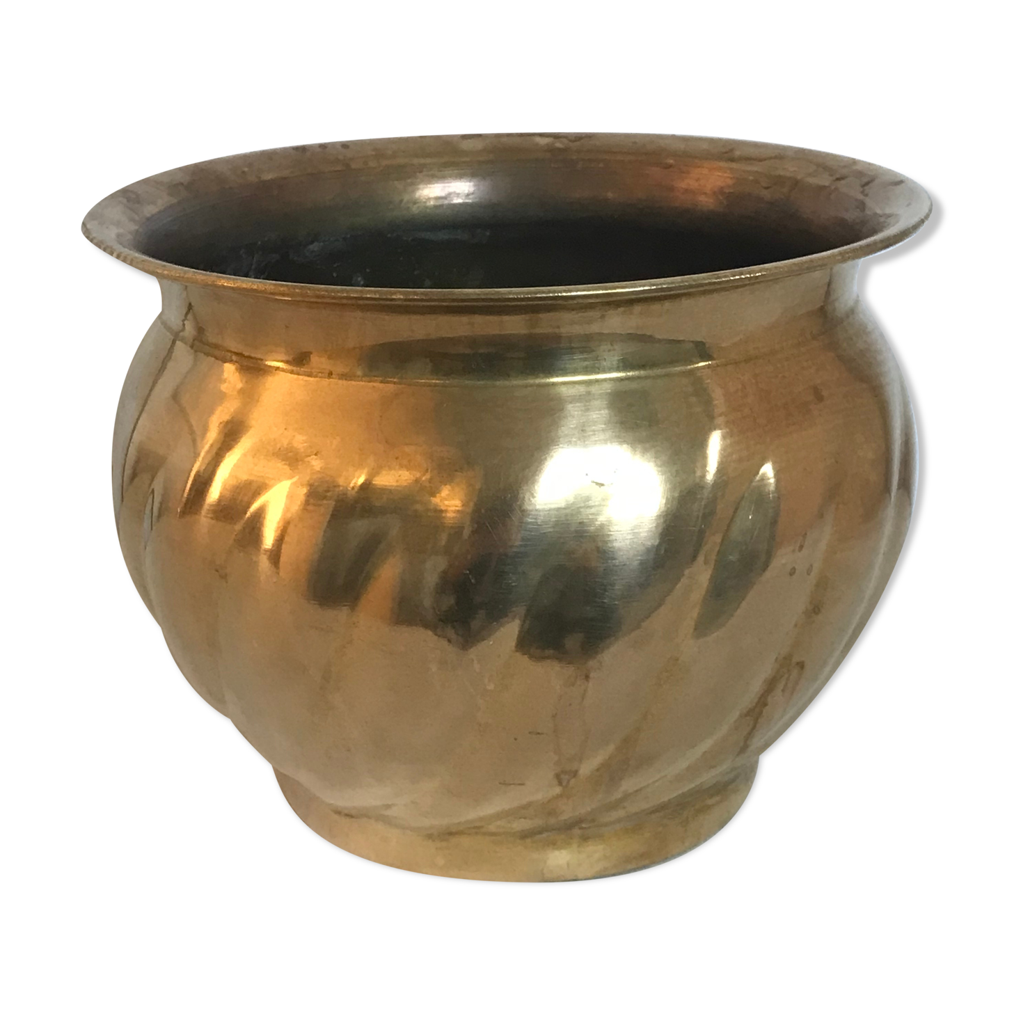 Vintage brass pot cover