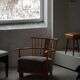 Armchair by Fritz Hansen, Model 1590, Elm & Lambswool, Scandinavian Modern, 1940s