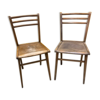 Pair of bistro chairs Stella model sveg period - 1950