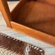 Vintage wooden trolley on wheels