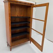 Biedermeier Display Cabinet in Cherry Veneer, Ash Burl, Austria, 1820s