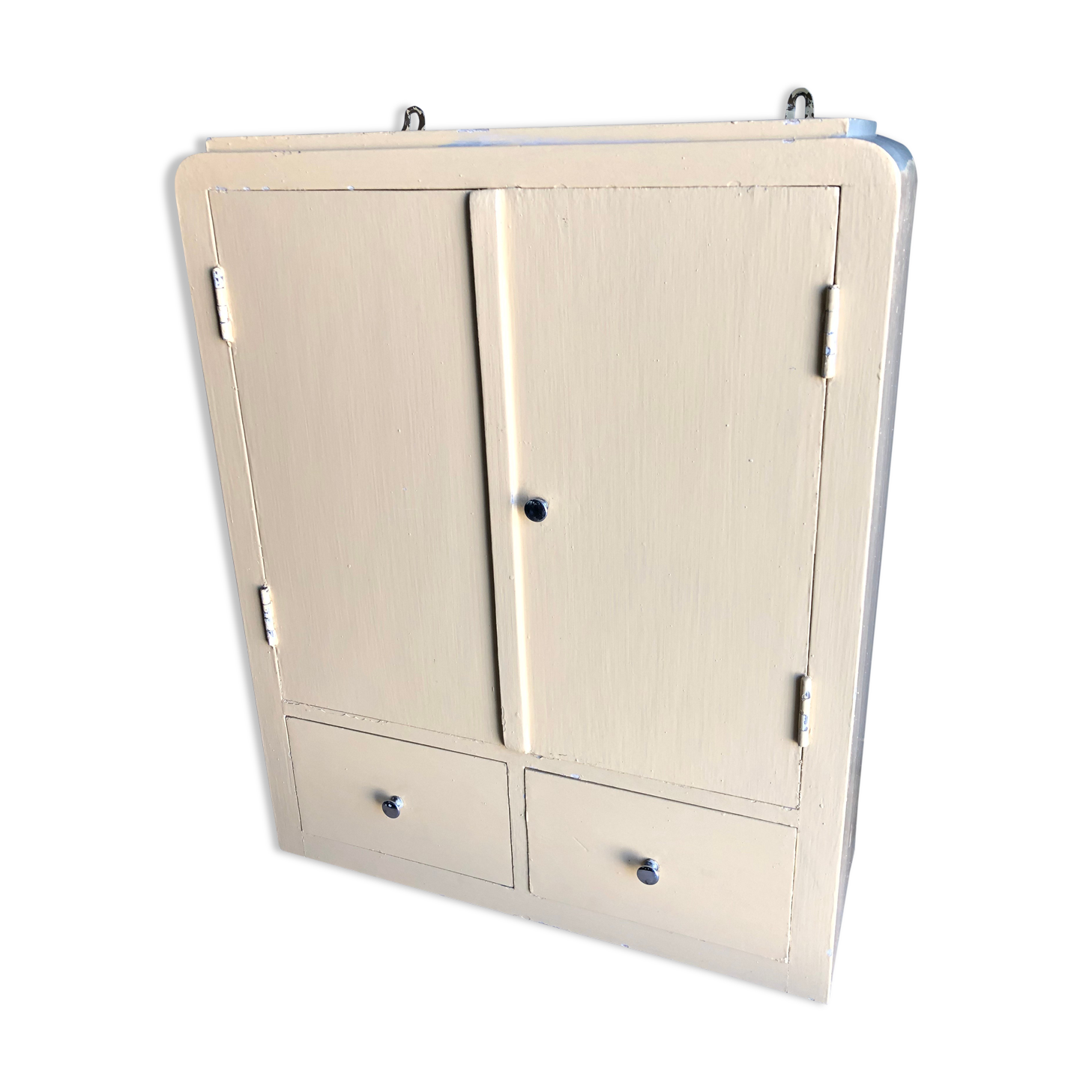 Weathered toilet cabinet