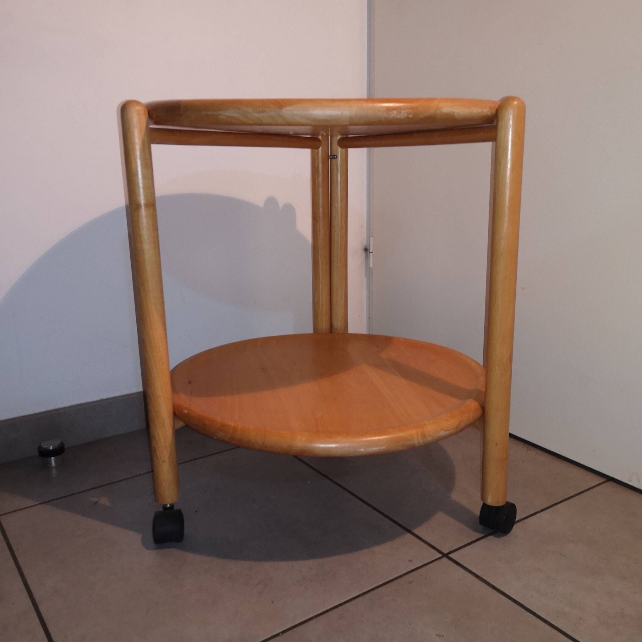 Chariot, desserte pliante Jens Quistgaard Dansk Lazy Susan, Danemark 1970