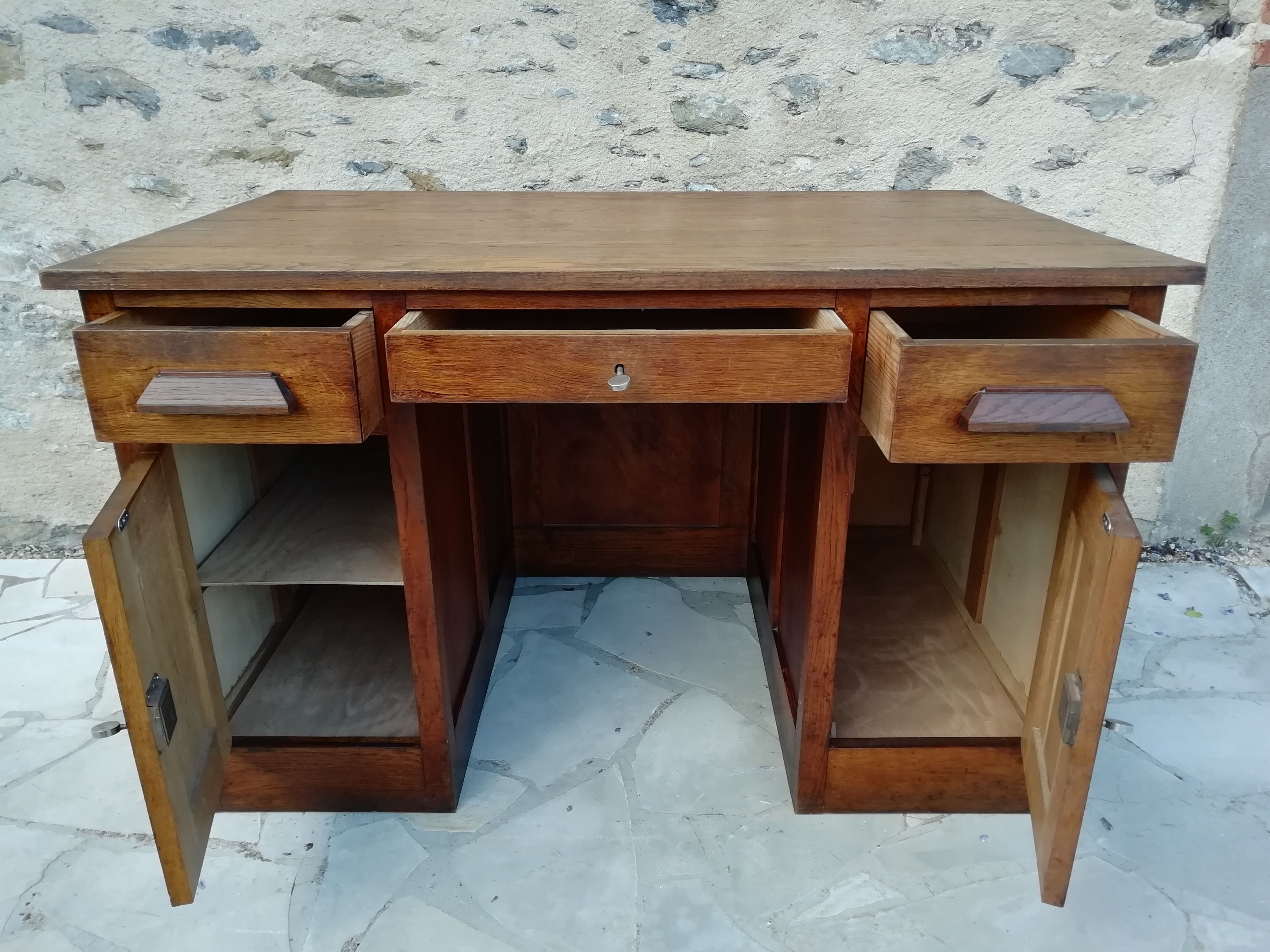Vintage schoolmaster desk