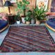 Large Vintage Turkish Kilim Rug 180x162 cm Wool Kelim, Square