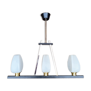 Lustre 3 feux, maison Arlus, vintage,