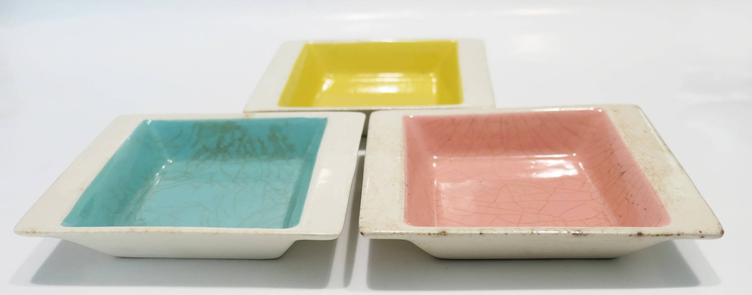 Trio de vide-poches céramique allemande des années 1950