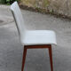 Lot de 4 chaises en simili cuir des années 1950