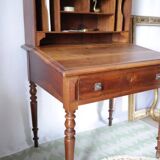 Walnut sloped sorting desk