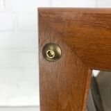 Danish teak side table with magazine rack, 1960s