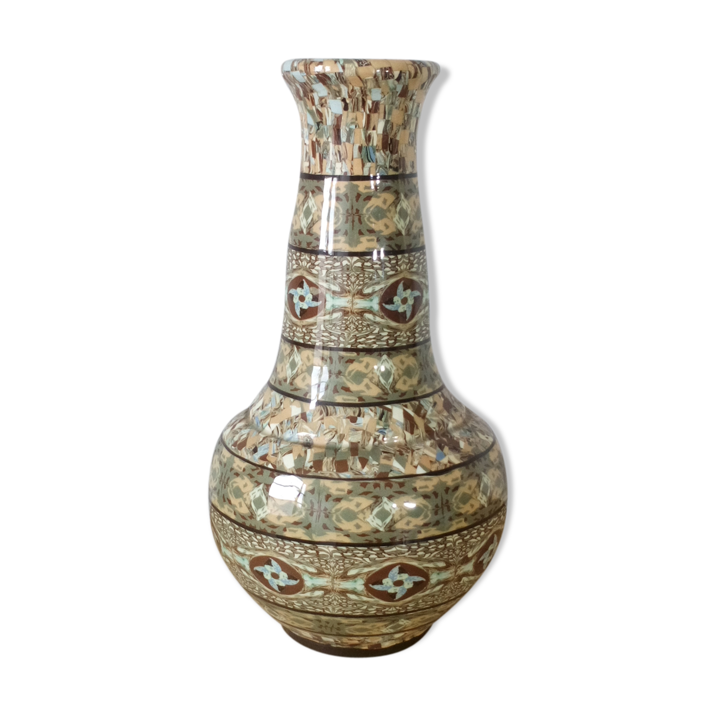 Jean ceramic gerbino Vallauris vase
